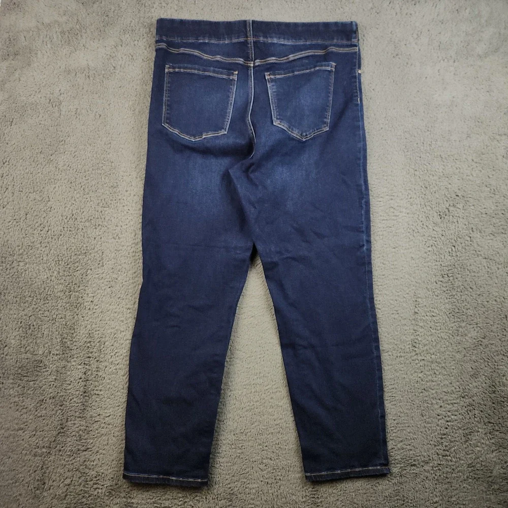 Liverpool Chloe Pull-On Slim Eco Jeans Womens 16/33 Plus Dark Wash Blue Denim